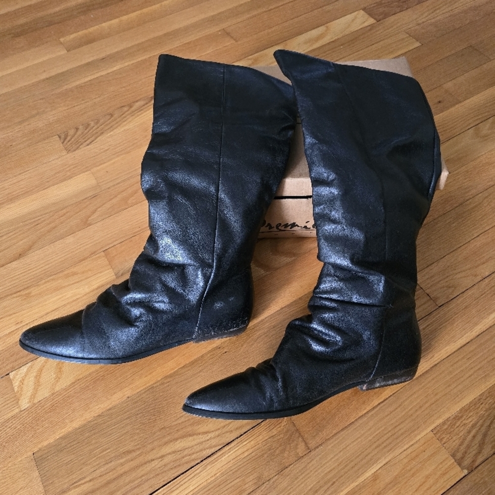 Sleek Black Leather Boots